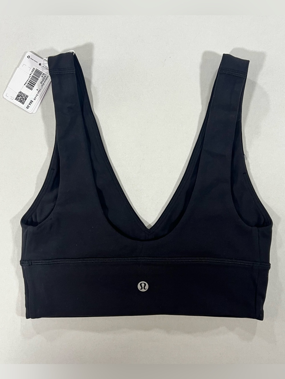 Lululemon Align V-Neck Bra Light Support A / B Cup Black Sports Bra Size 4 NWT - Picture 5 of 8